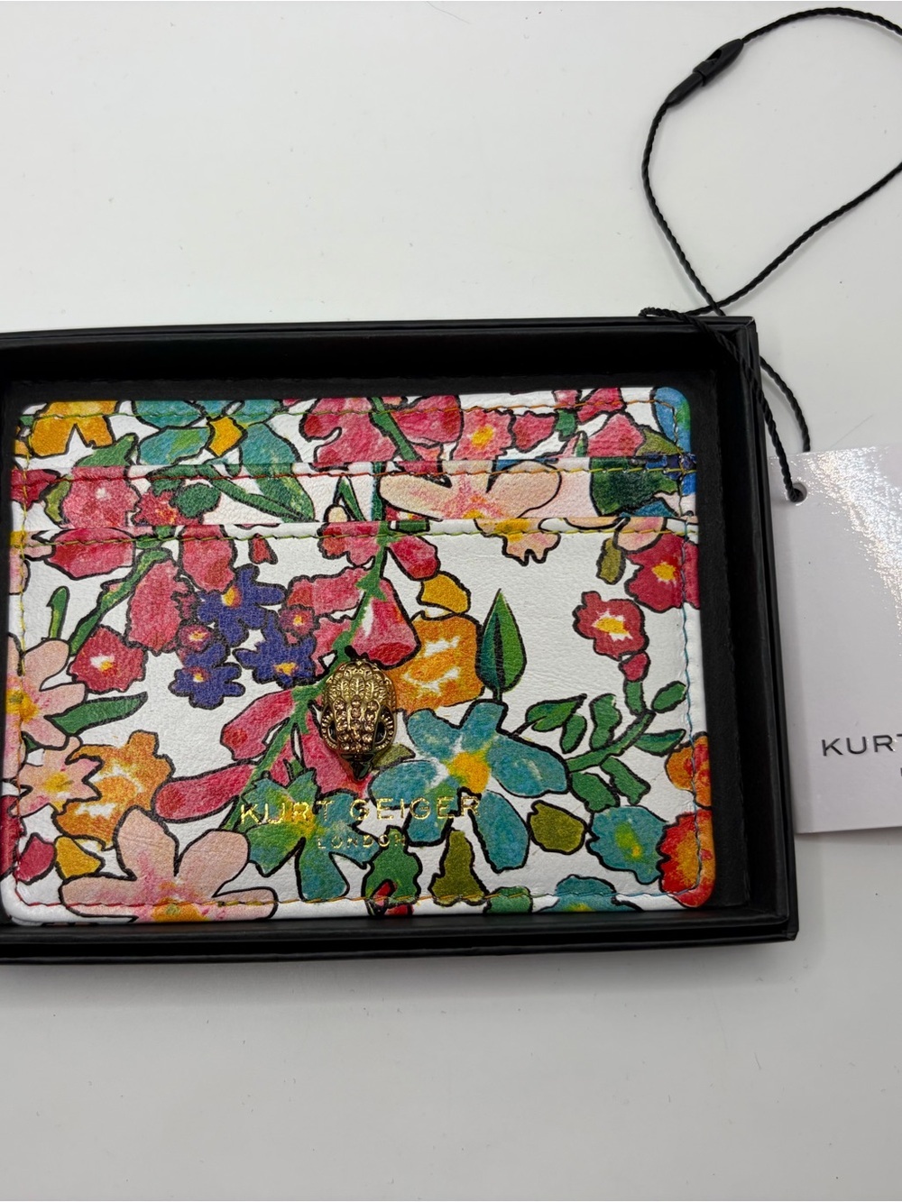 Kurt Geiger Floral Leather Card Holder - Multicolor NWT